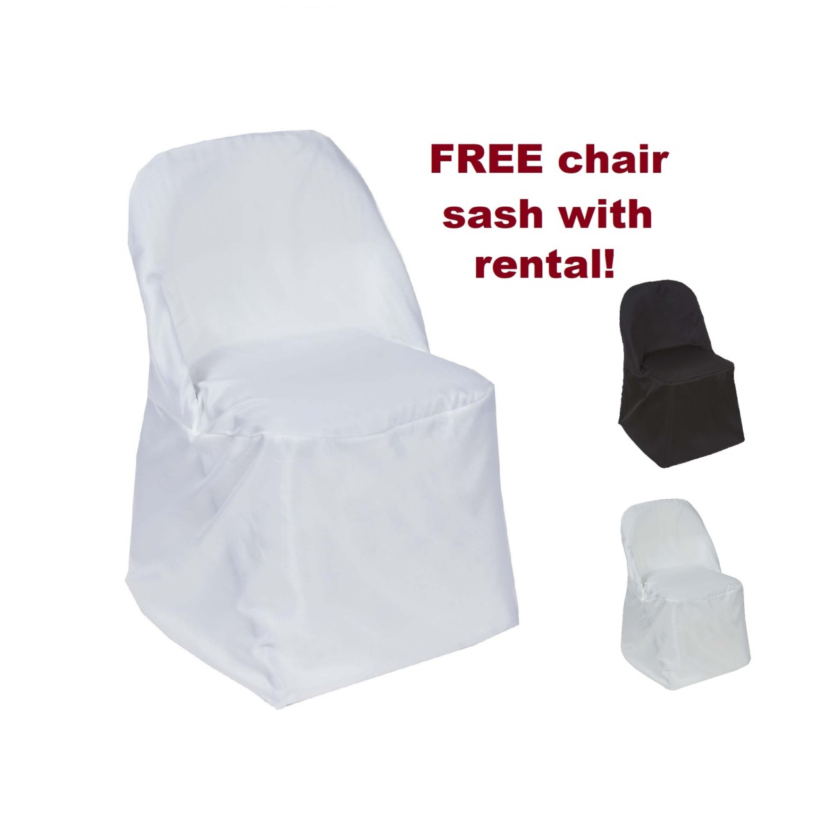 White Folding Chair Covers 