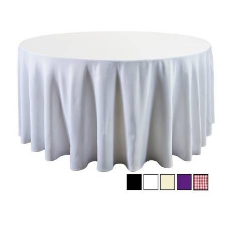Tablecloths 120 Round A To Z Party, 120 Inch Round Cotton Tablecloth