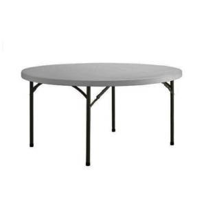 5 ft round poly folding table rental