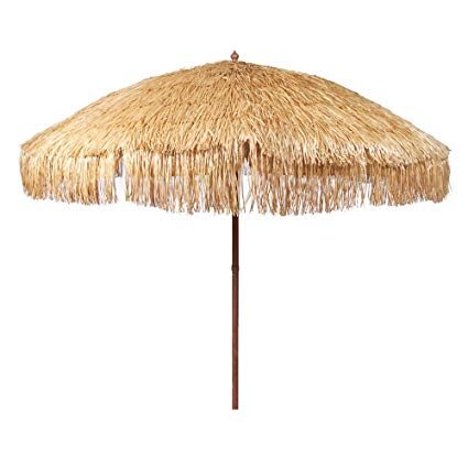 grass patio umbrella Beige 2.6M Octagonal Crank and Tilt Parasol with Green Scalloped Edge Unrivaled in its size and beauty Sunnyglade 9' Patio Umbrella Outdoor